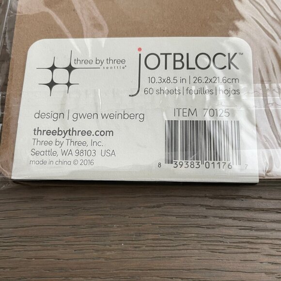 three by three JOTBLOCK Combo Planner 60 Weeks 10.3"x8.5" w Two Pens - Picture 5 of 7